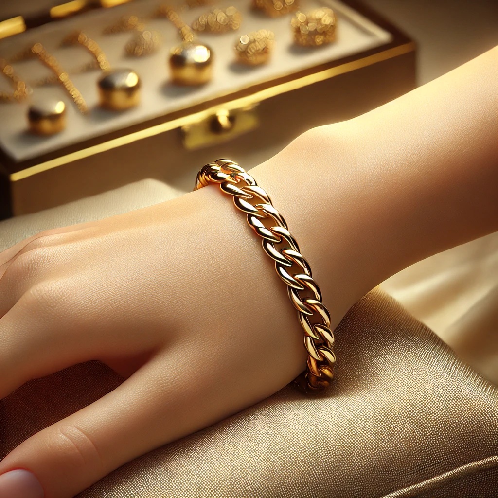 permanent jewelry, crafted with gold.